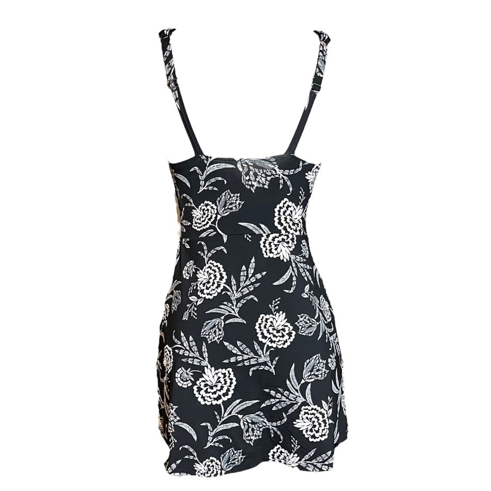 Lands' End Surplice Wrap One-Piece Swim Dress - Picture 4 of 6